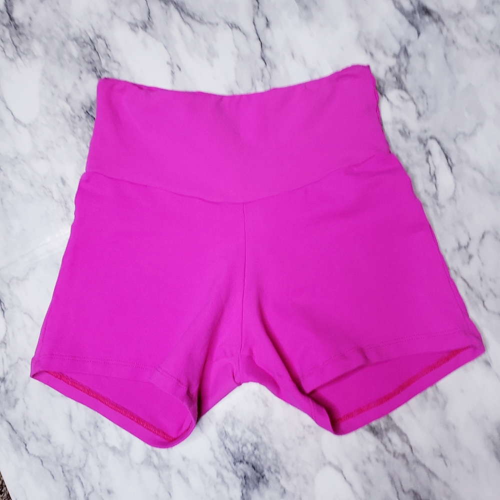 Acai Berry Spandex Shorts- Medium, Pink